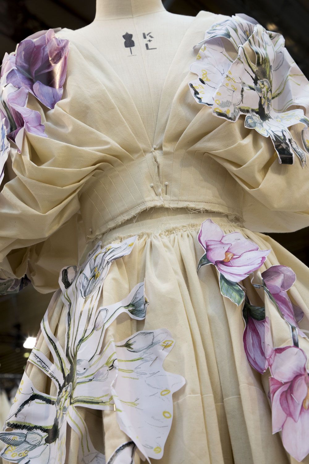 alexander mcqueen flower dress