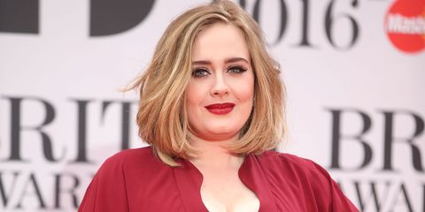 london, england   february 24 editorial use only  adele attends the brit awards 2016 at the o2 arena on february 24, 2016 in london, england  photo by mike marslandwireimage