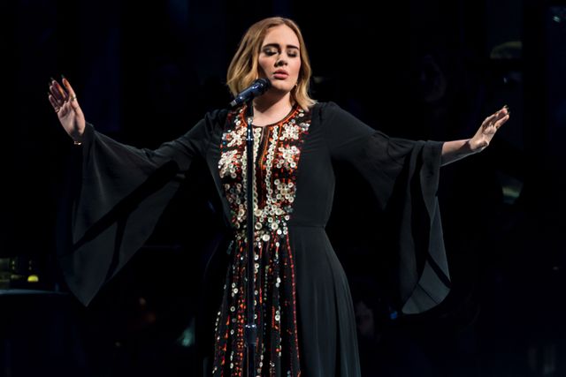 glastonbury, england   june 25  adele performs on the pyramid stage on day 2 of the glastonbury festival at worthy farm, pilton on june 25, 2016 in glastonbury, england now its 46th year the festival is one largest music festivals in the world and this year features headline acts muse, adele and coldplay the festival, which michael eavis started in 1970 when several hundred hippies paid just Â£1, now attracts more than 175,000 people  photo by ian gavangetty images