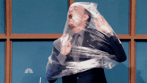 Image result for person wrapped in saran wrap gif