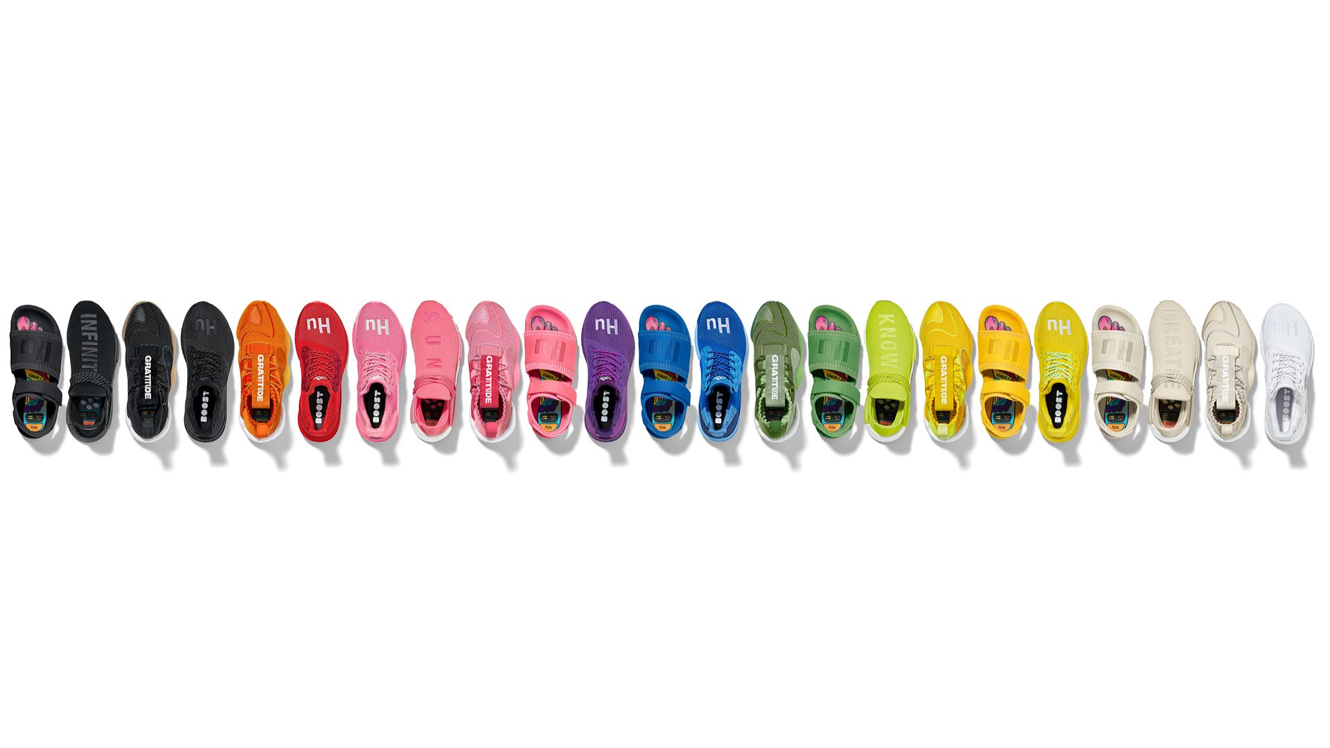 adidas Originals 菲董聯名有新款！七彩色調NMD球鞋和涼鞋繽紛上市