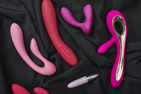 adult gifts for couples close up photo of colorful various sex toys dildos prostate massager, g spot vibrators and others