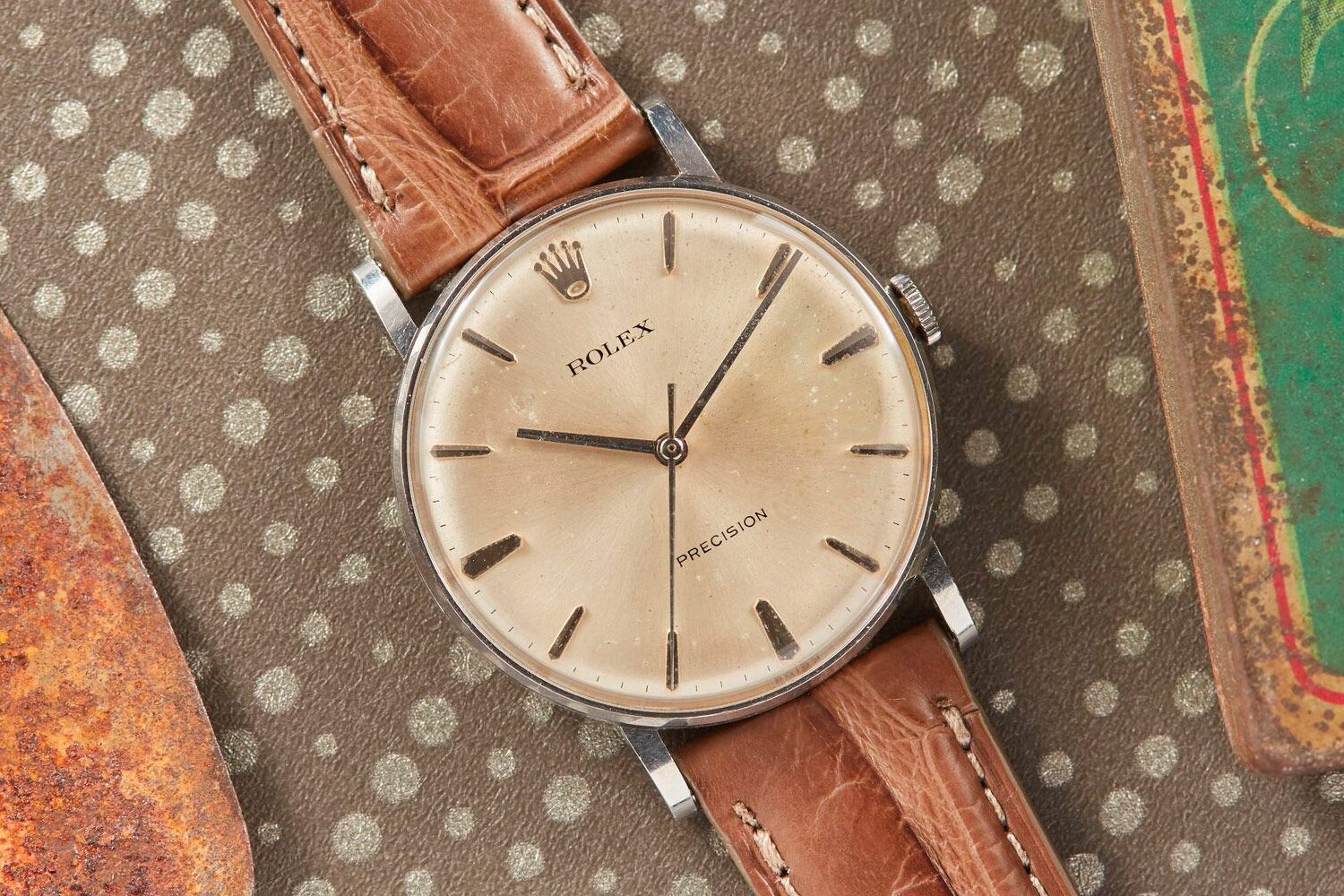 vintage rolex leather