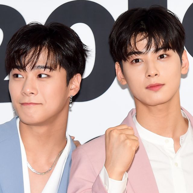moon bin and cha eun woo of astro attend 2019 k world festa at kspodome on august 15, 2019 in seoul, south korea 2019 08 15
