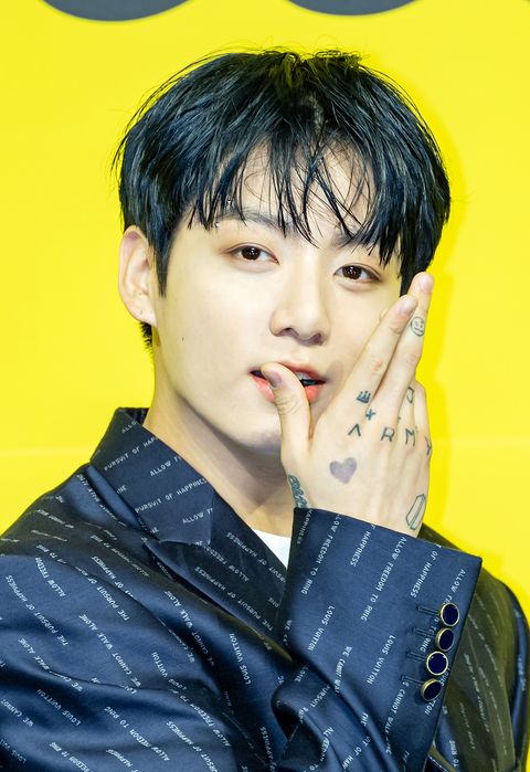jungkook of bts attended  the press conference of 'butter   bts showcase' at seoul olympic park olympic hall on may 21th in seoul, south korea photoosen