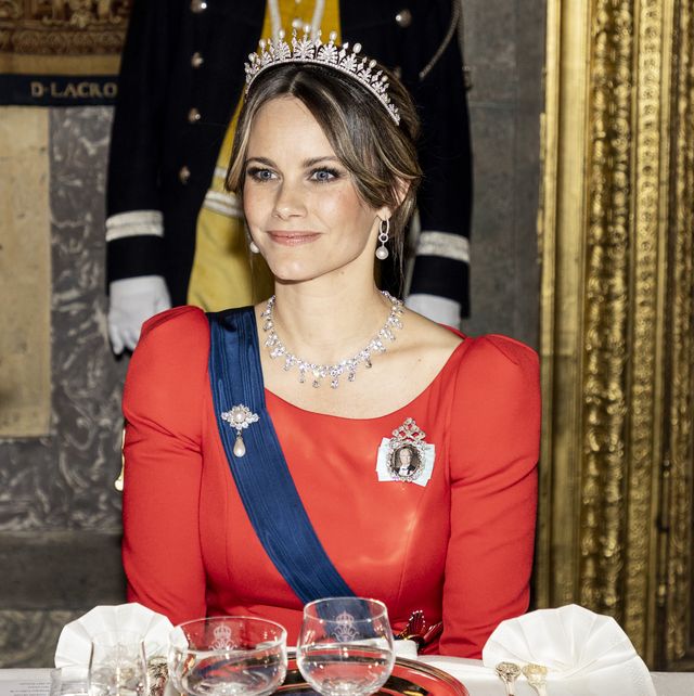princess sofia seen as the swedish royal couple gives a state banquet in honour of the president of finland sauli niinisto and mrs jenni haukio, at the royal palace in stockholm, sweden, on may 17, 2022 finland's presidential couple pays a two day state visit to sweden photo christine olsson  tt kod 10430
