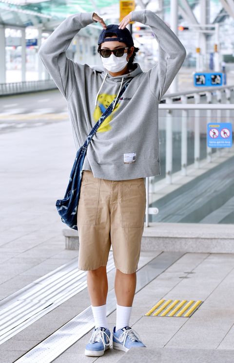 rm of bts is seen at incheon international airport on september 13, 2022 in south korea 2022 09 13