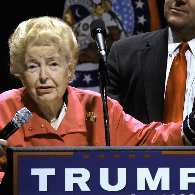 file in this march 11, 2016 file photo, longtime conservative activist phyllis schlafly endorses republican presidential candidate donald trump before trump begins speaking at a campaign rally in st louis schlafly, who helped defeat the equal rights amendment in the 1970s and founded the eagle forum political group, has died at age 92 the eagle forum announced her death in a statement monday, sept 5, 2016 ap photoseth perlman, file