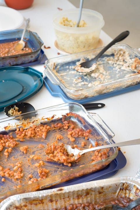 Aftermath of a Potluck Serving Table Aftermath of a Potluck Serving Table