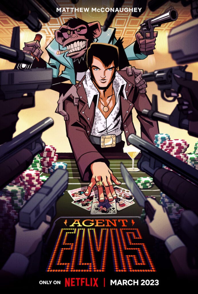 ‘Agent Elvis’: Matthew McConaughey is the King of Rock in the new animated series for adults on Netflix
