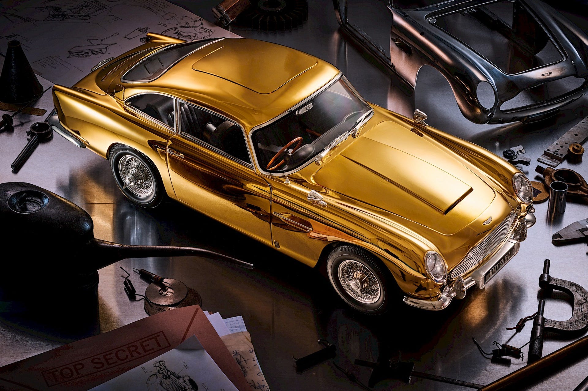 Love James Bond? Why Not Buy a 24K Gold-Plated DB5 Model for $33000?