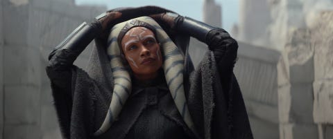 rosario dawson is ahsoka tano in lucasfilm's ahsoka, exclusively on disney ©2023 lucasfilm ltd tm all rights reserved