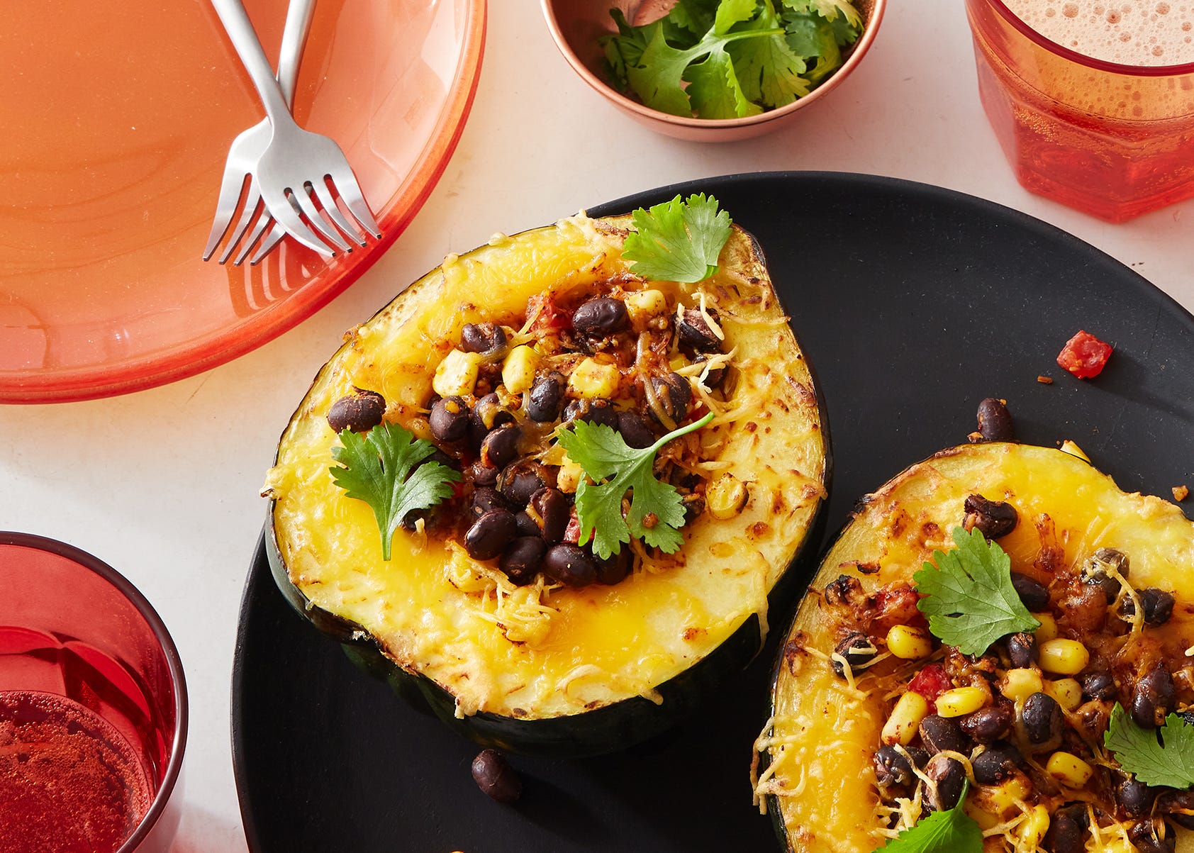 This Air Fryer Acorn Squash Is Chock-Full Of All Your Favorite Burrito Fillings