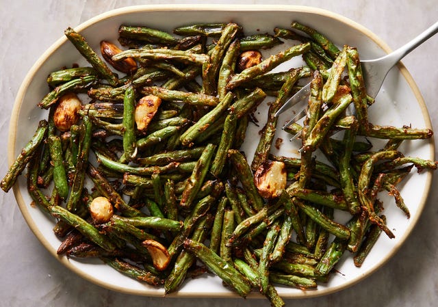 air fryer green beans with garlic