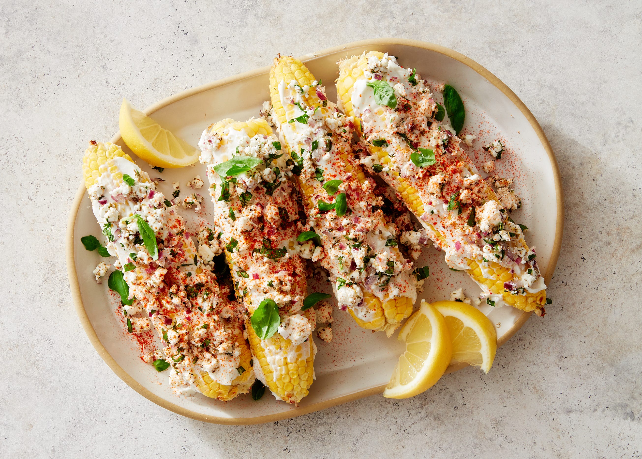 This Greek-Inspired Air Fryer Street Corn Is The Ultimate Snack