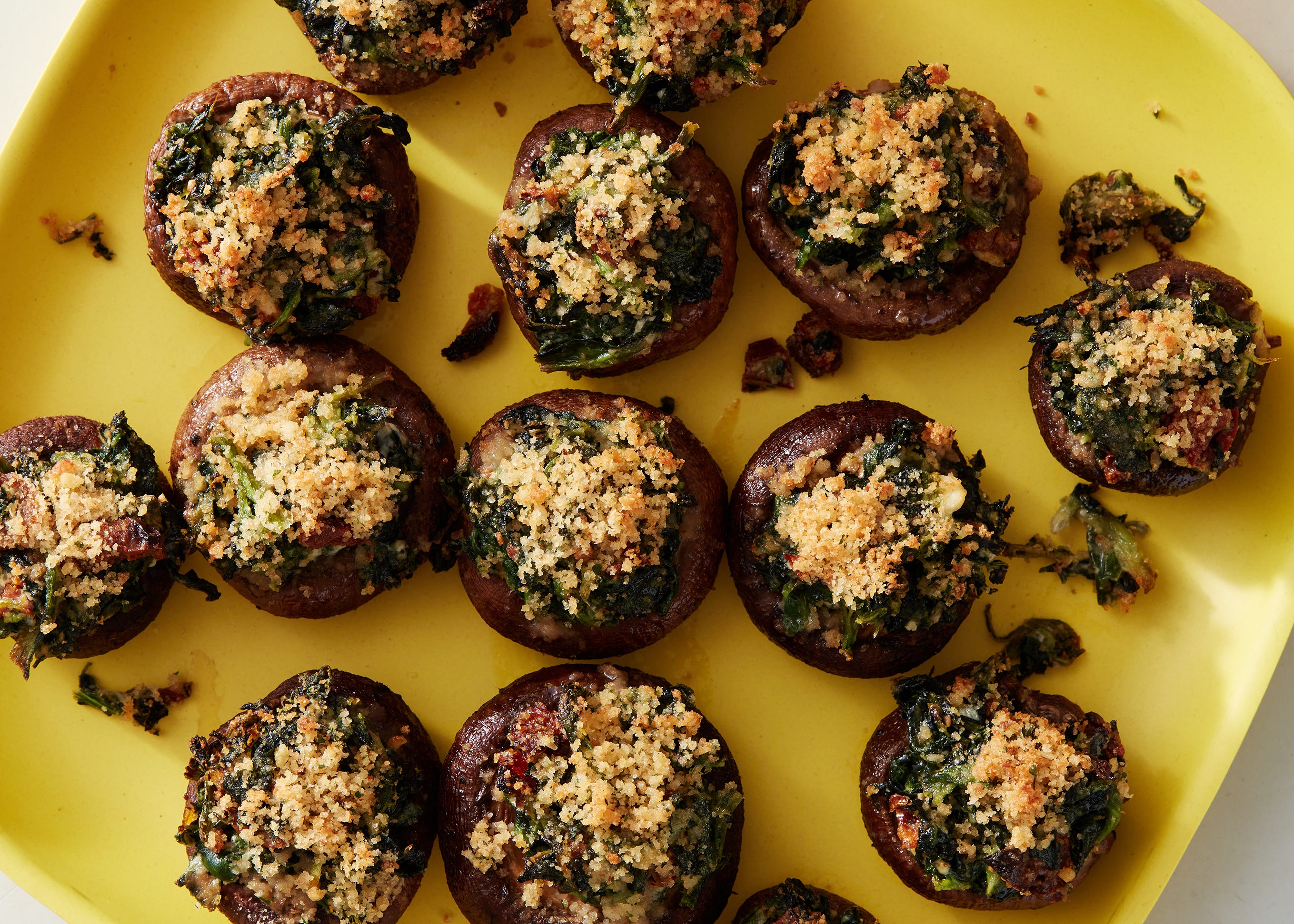 Air Fryer Tuscan-Stuffed Mushrooms