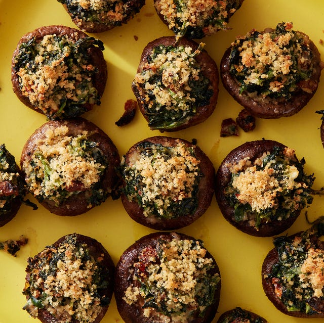 air fryer tuscan stuffed mushrooms