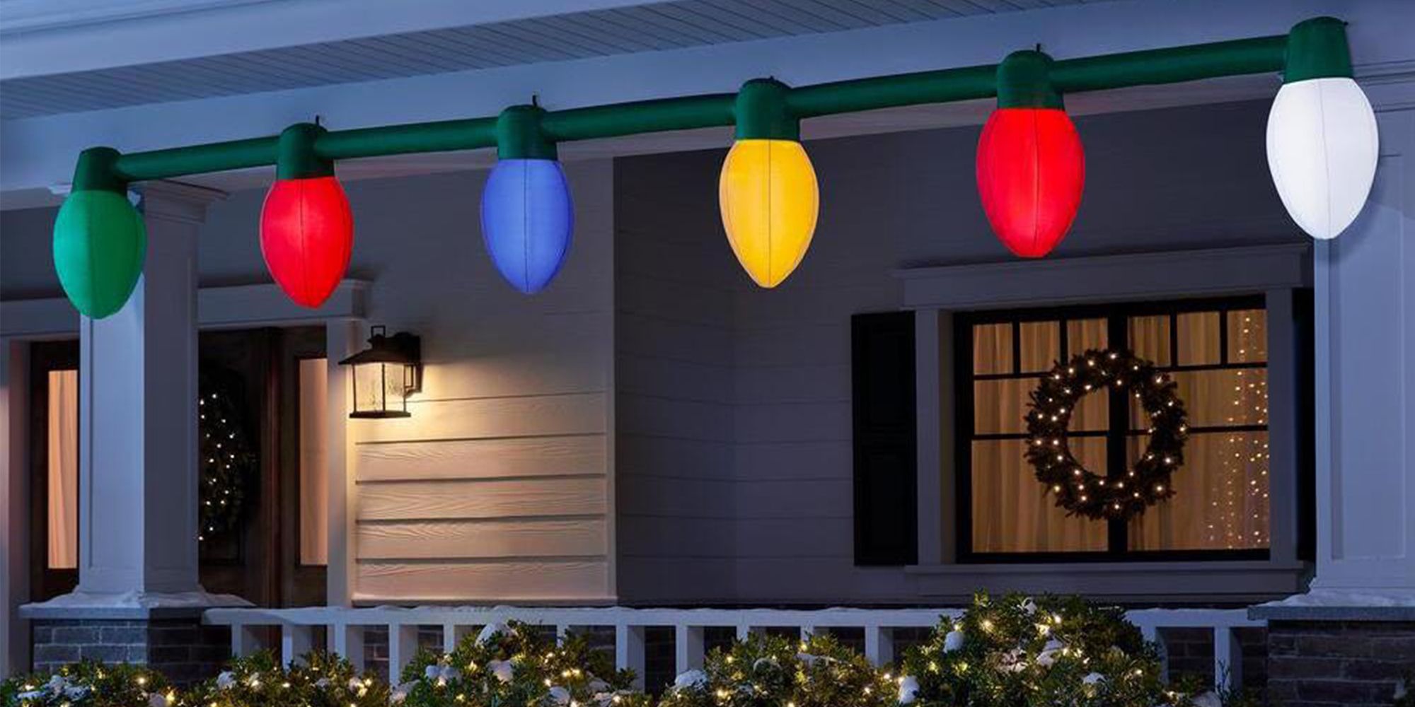 CHRISTMAS 14.5 Ft  LIGHT STRING BULBS Airblown Inflatable YARD DECORATION GEMMY 
