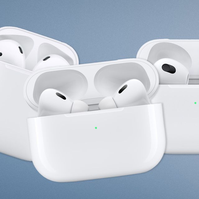 collage of three styles of airpods