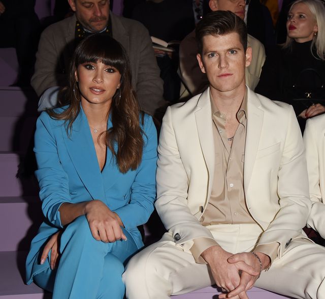 milan, italy   february 23  aitana ocana, miguel bernardeau and caroline daur attend the boss fashion show on february 23, 2020 in milan, italy photo by stefania dalessandrogetty images