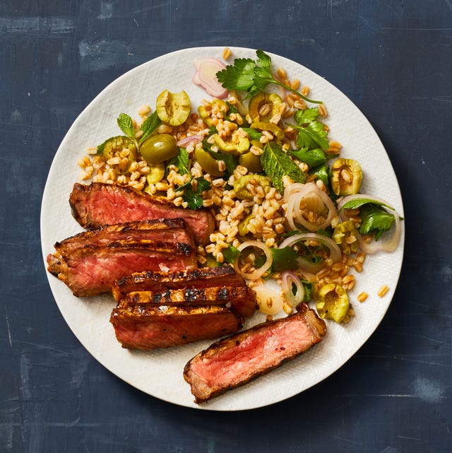 Aleppo Grilled Steak with Farro Salad aleppo grilled steak with farro salad
