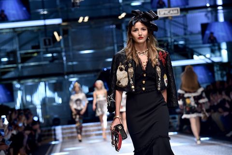 La influencer Alexandra Pereira en el desfile de Dolce & Gabbana 
