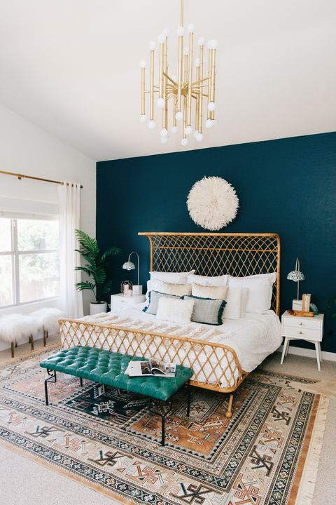 navy blue and gold room decor - house color schemes