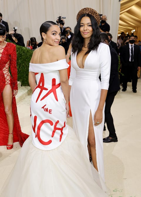 The 2021 Met Gala Celebrating In America: A Lexicon Of Fashion - Arrivals met gala aoc