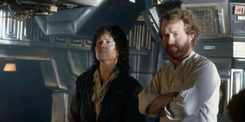 Sigourney Weaver y Ridley Scott en el rodaje de ‘Alien’