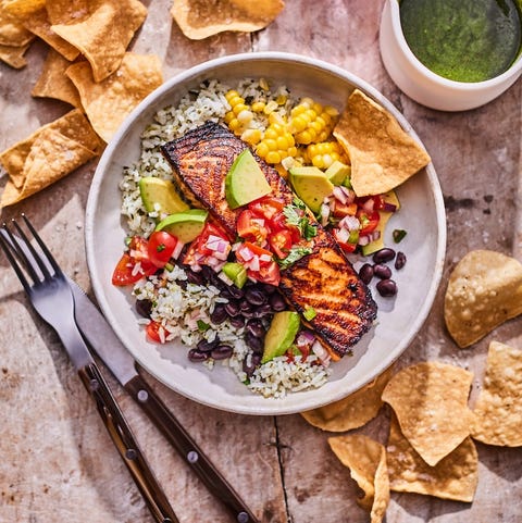 best salmon recipes crispy salmon burrito bowls