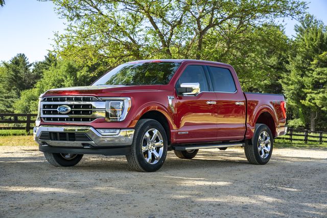 all new f 150 lariat in rapid red metallic tinted clearcoat