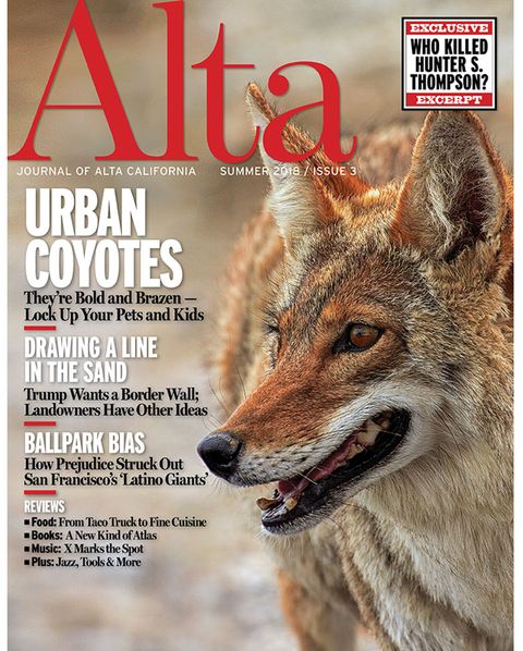 alta cover, summer 2018, issue 3, urban coyotes