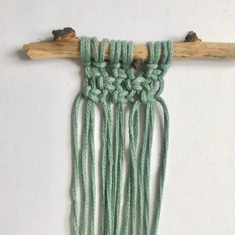 macrame alternerende firkantet knude