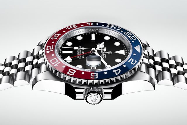 rolex gmt master ii with dual colored dial