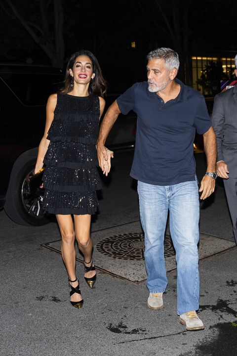 Amal Clooney: fashionable black dress fall 2022