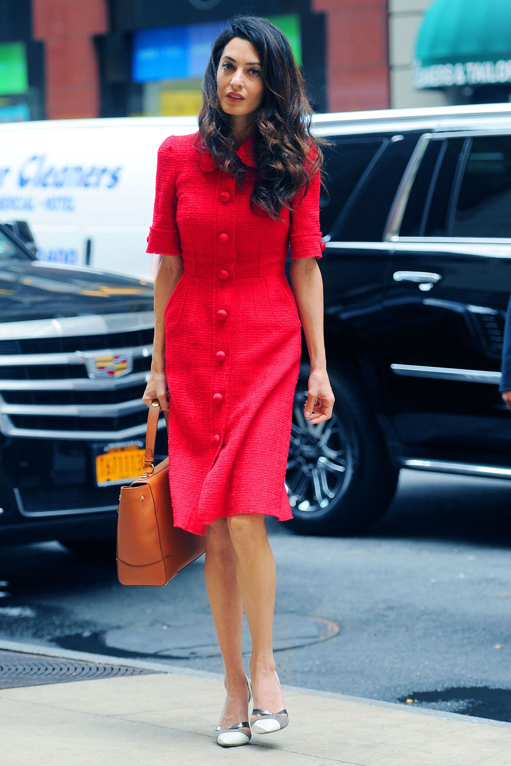amal clooney work clothes