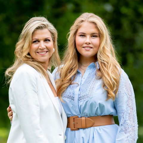 the hague, netherlands   july 17 queen maxima of the netherlands and princess amalia of the netherlands during the annual summer photocall at their residence palace huis ten bosch on july 17, 2020 in the hague, netherlands photo by patrick van katwijkgetty images