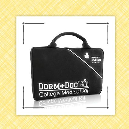 dorm doc medical kit and shower caddy