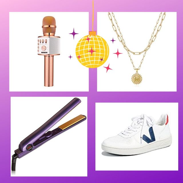 gifts for teen girls from amazon including a karaoke mic necklace hair straightener and sneakers