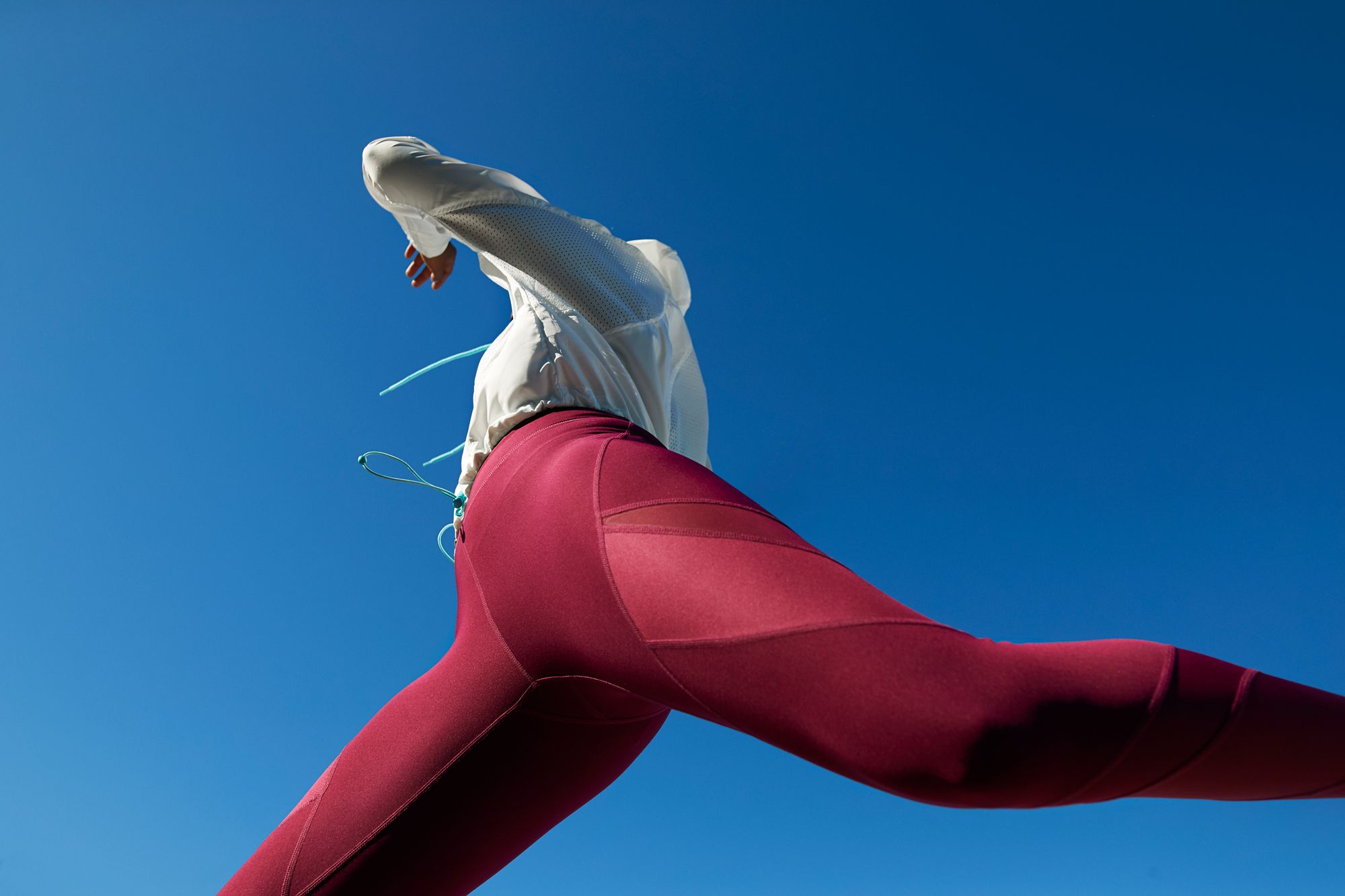 TCA Endurance Womens Training Tights Blue Soft Stretchy Flattering Fit Gym Yoga 