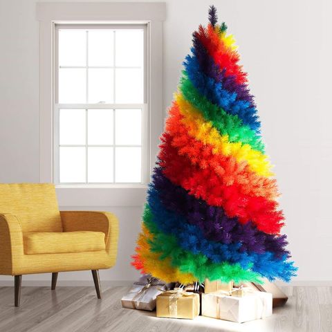 Treetopia rainbow Christmas tree via Amazon US