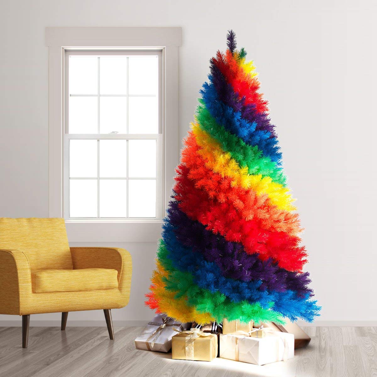 Rainbow Christmas Trees Are One Of 2019's Brightest Trends