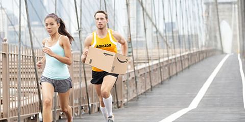 Amazon.com Runner Delivering Box