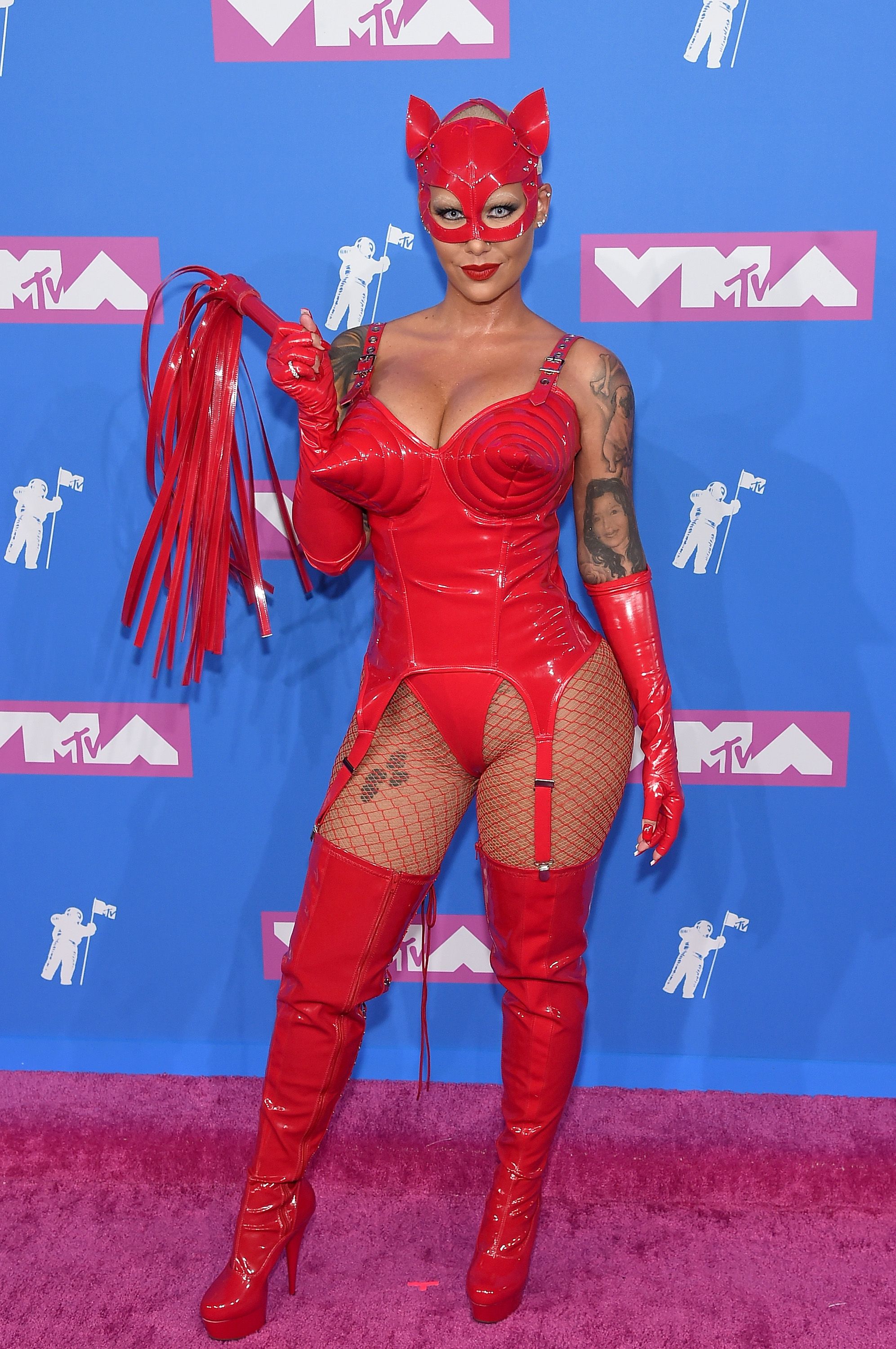 amber rose red carpet dress