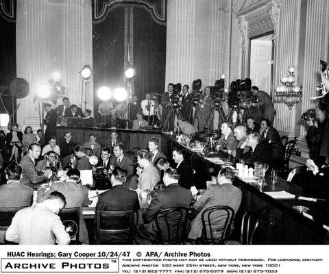 Gary Cooper At HUAC Hearings