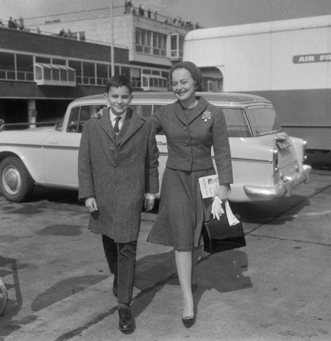 olivia de havilland with her son benjamin