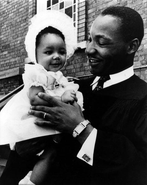 mlk poses with daughter