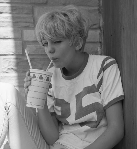 Goldie Hawn Drinks A Soda
