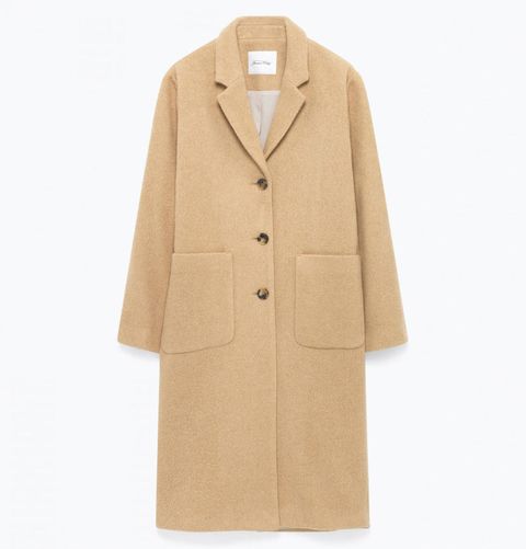 Clothing, Outerwear, Coat, Overcoat, Sleeve, Collar, Beige, Trench coat, Tan, Button, 
