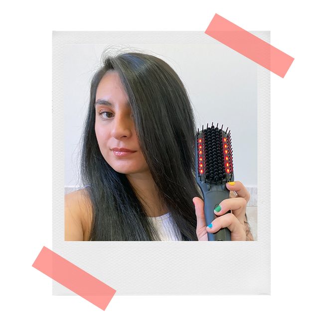 jen with amika thermal brush